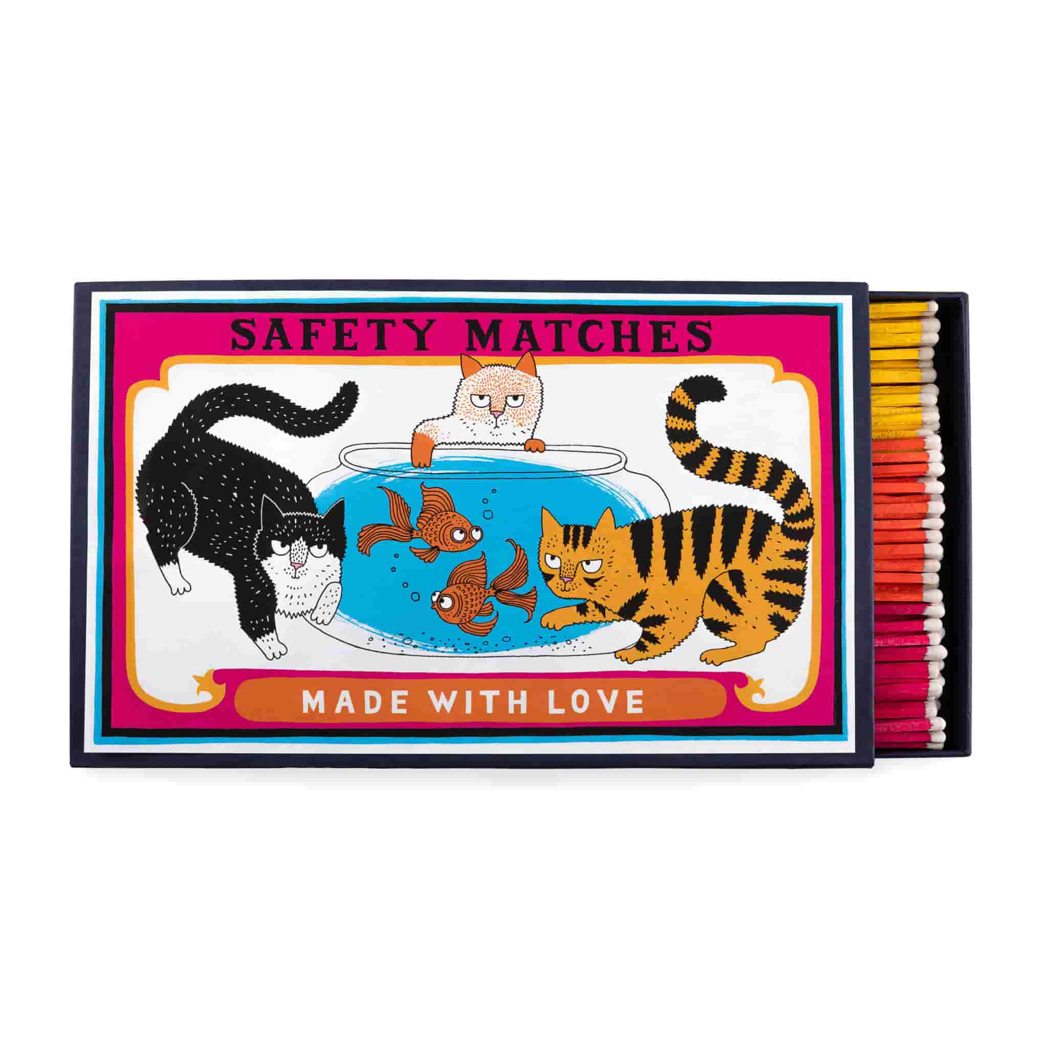 The Three Cats Giant Luxury Safety Matches 