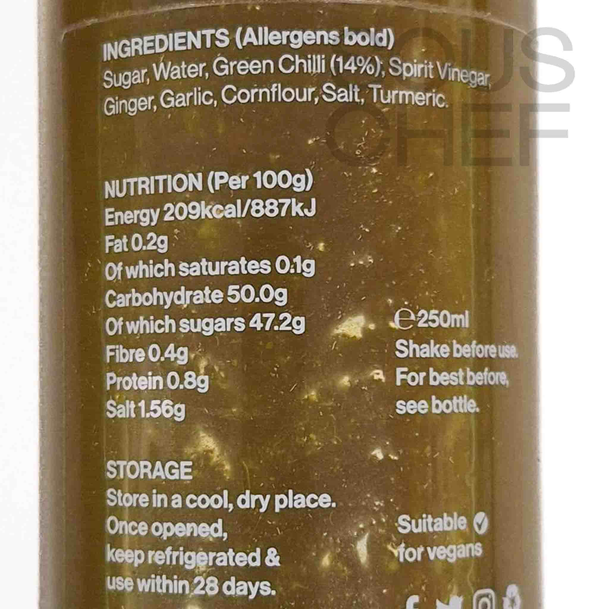 Payst Ginger & Green Sweet Chilli Sauce, 250ml