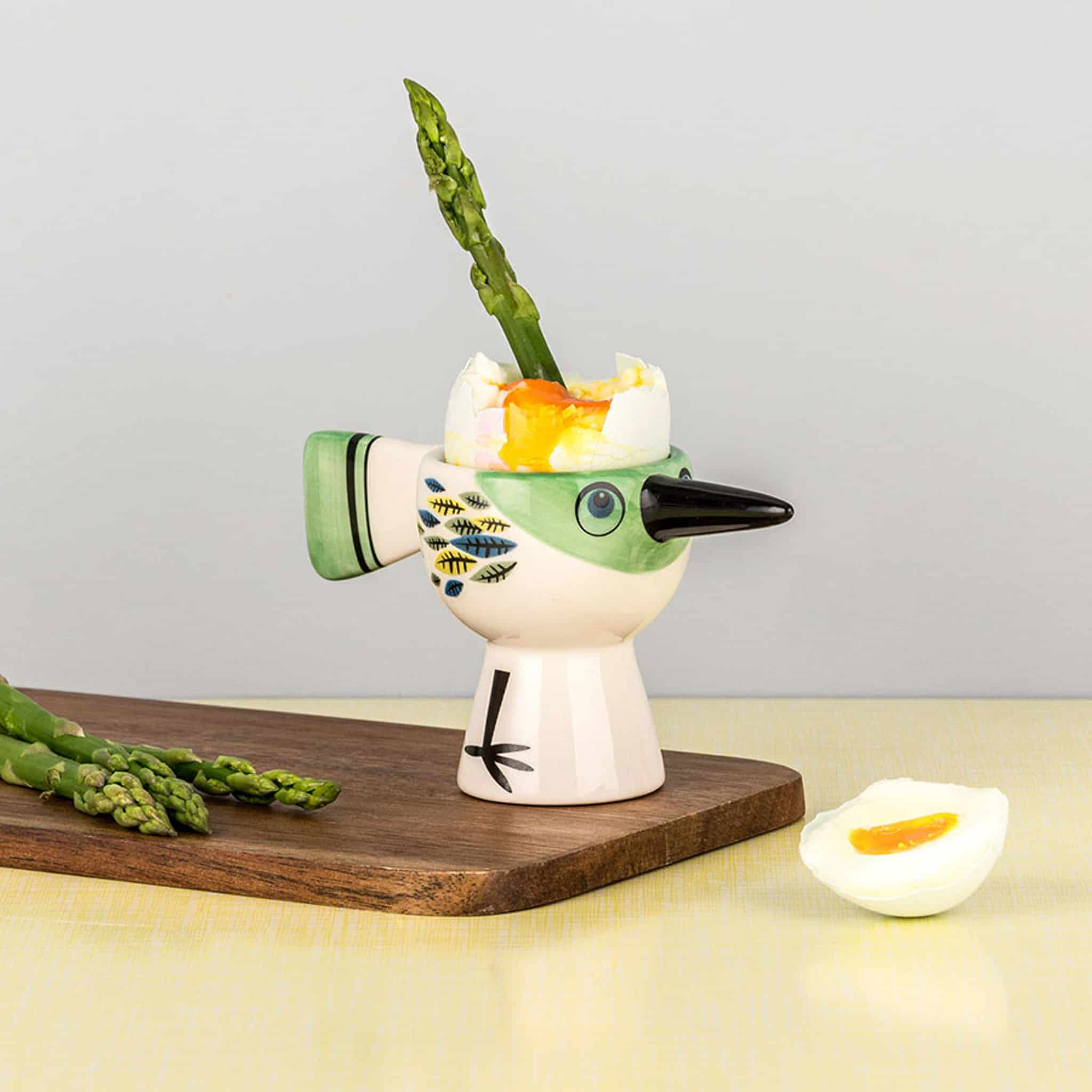 Hannah Turner Green Bird Egg Cup, 6cm