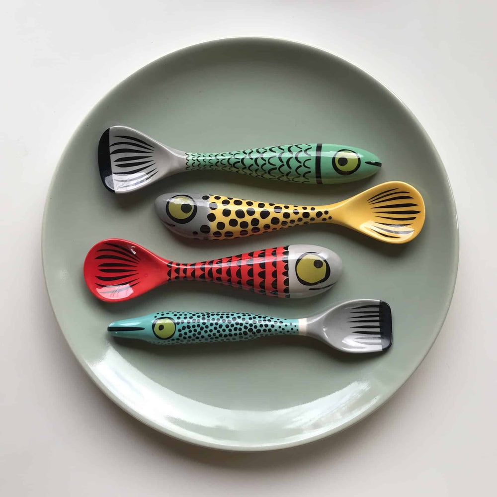 Hannah Turner Set of 4 Fish Spoons, 13cm