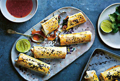 How To Make Giant Spring Rolls Vegan Recipe, by Katy Beskow