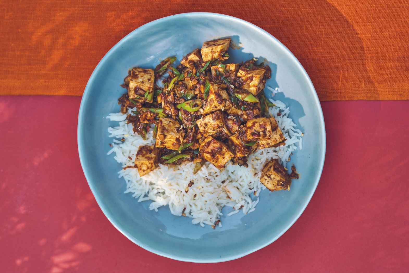 Mapo-Style Tofu With Mushrooms, Chilli, And Spring Onions Recipe