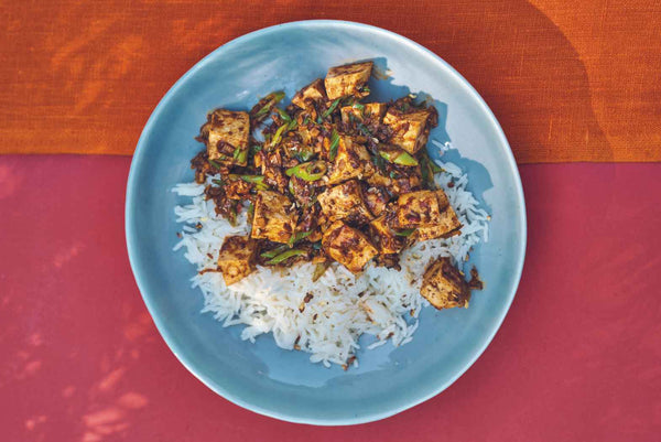 Mapo-Style Tofu With Mushrooms, Chilli, And Spring Onions Recipe