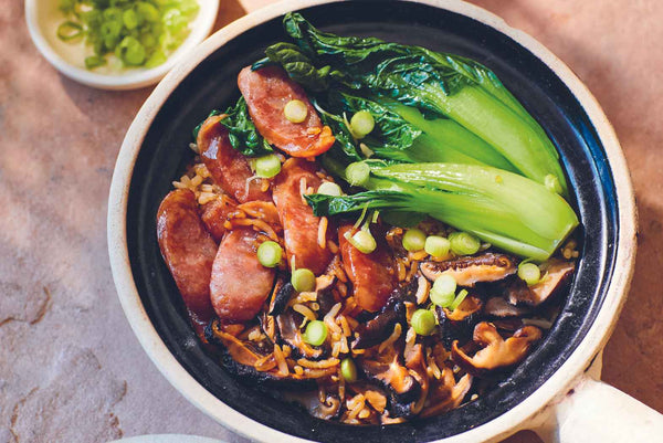 Clay Pot Rice with Shiitake and Chinese Sausage Recipe