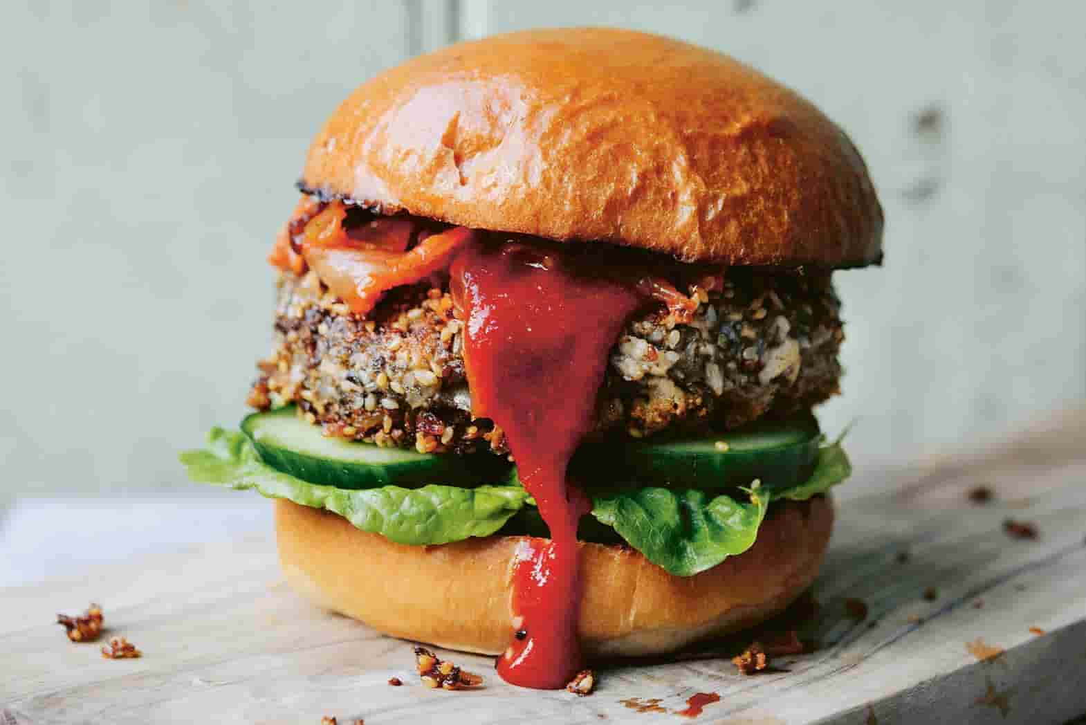 Vegan BBQ Tofu, Mushroom & Kimchi Burgers | Sous Chef UK