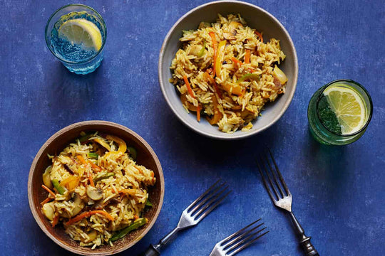 Coconut Rice in Two Bowls