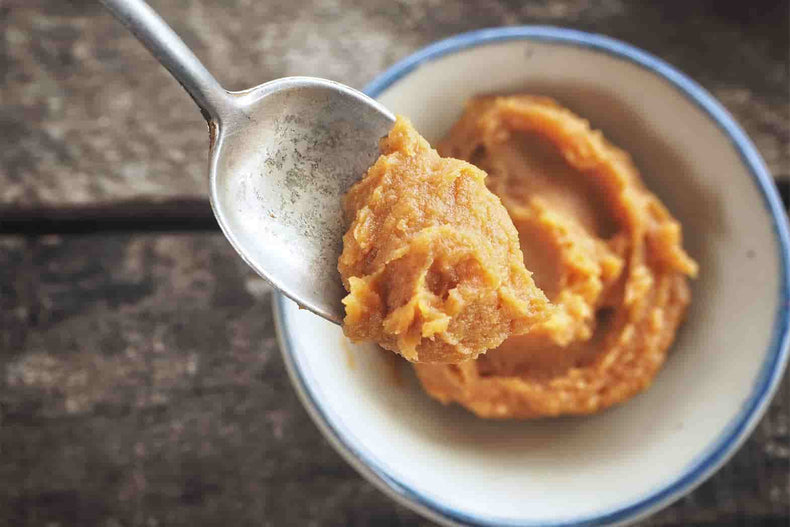 Miso pasta in a bowl