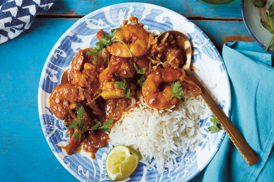 King prawns with tamarind & coconut