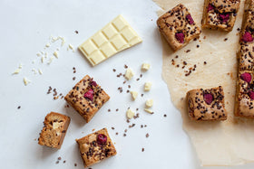 Raspberry Blondies With Cocoa Nibs Recipe