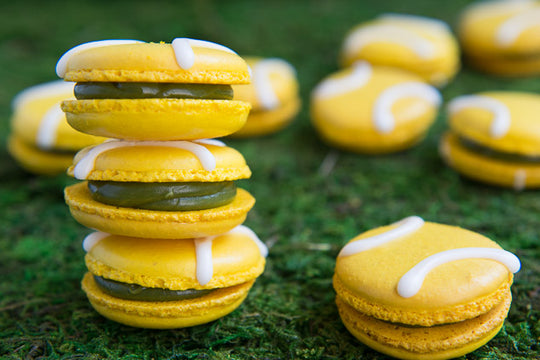 Yuzu & Matcha Macarons