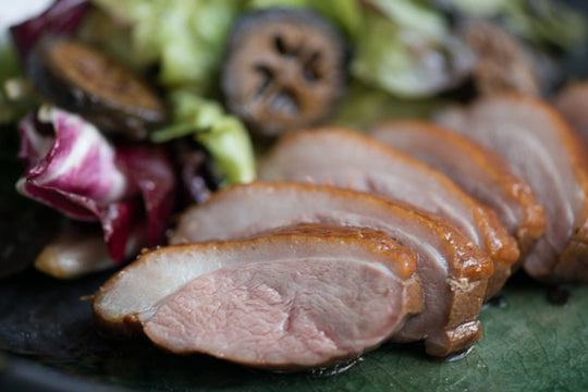 Hot Smoked Duck, Pickled Walnut & Vincotto Salad Recipe