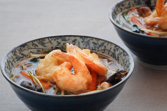 Tempura Prawn & Miso Soup Recipe With Soba Noodles