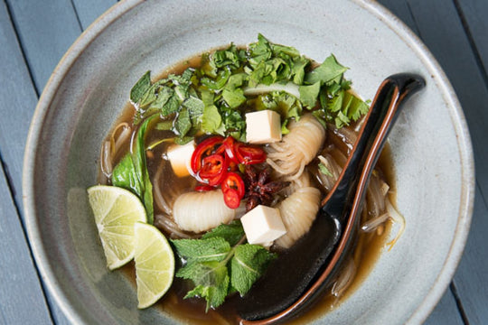 Vietnamese Pho With Shirataki Noodle Nests