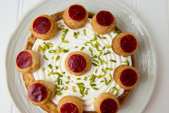 Raspberry And Pistachio Saint Honores Recipe