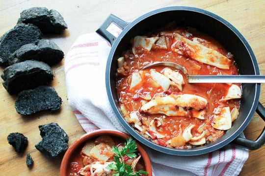 Marmitako Squid Stew With Squid Ink Soda Bread Recipe