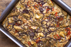 Za'Atar Focaccia With Artichokes, Feta & Chilli Recipe