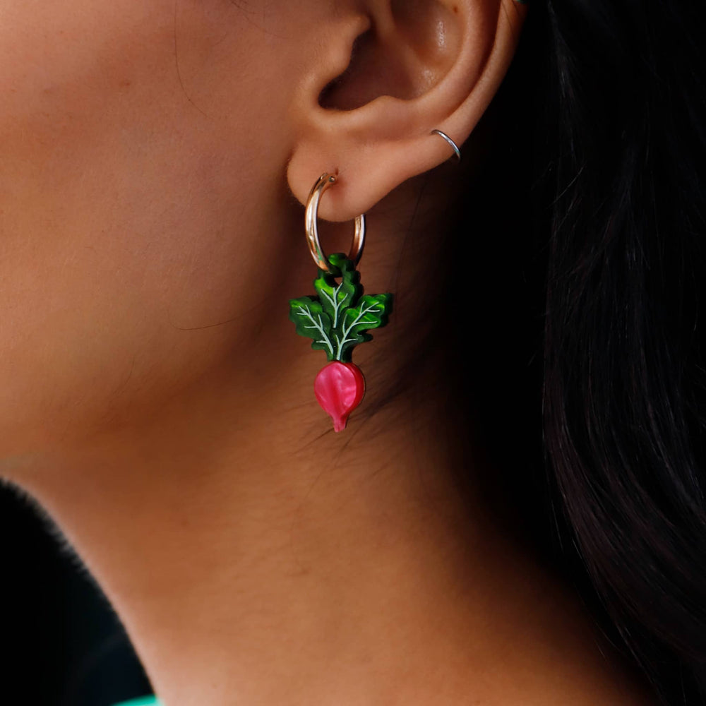 Wolf & Moon Radish Hoop Earrings