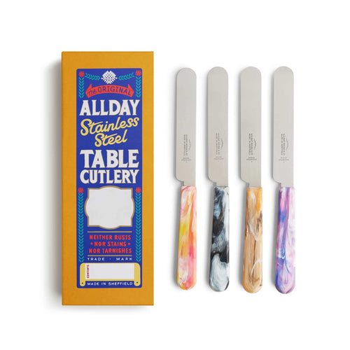 Allday Goods Set of 4 Pick N Mix Table Knives, 11.5cm