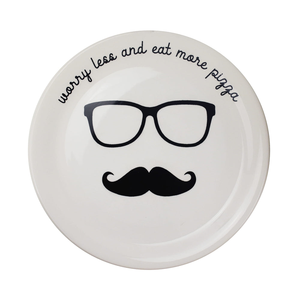 Worry Less And Eat More Pizza Pizza Plate, 31cm