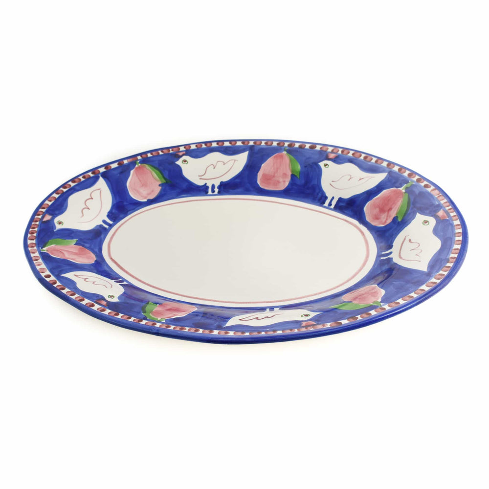 Materia Gallina Blue Oval Serving Dish