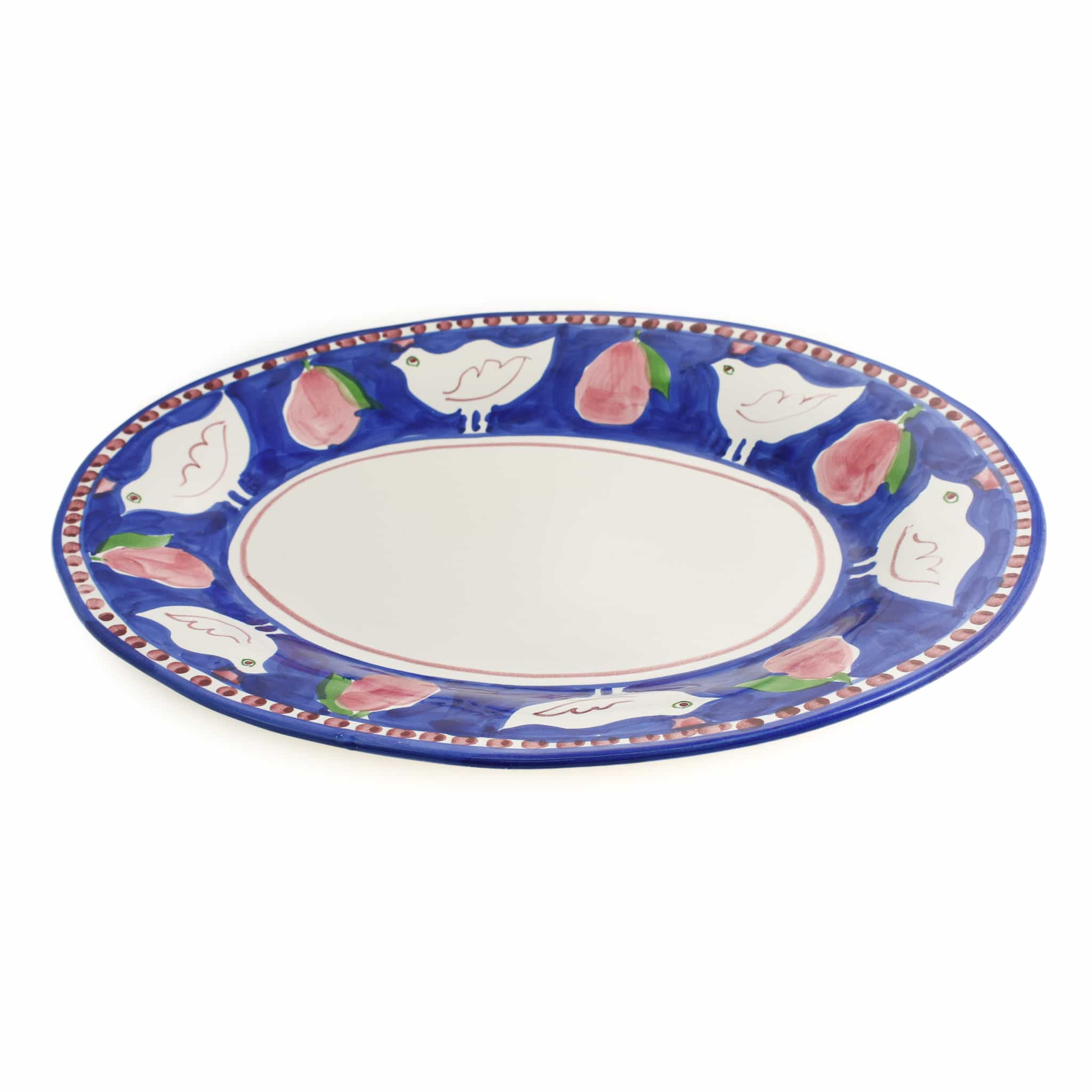 Materia Gallina Blue Oval Serving Dish