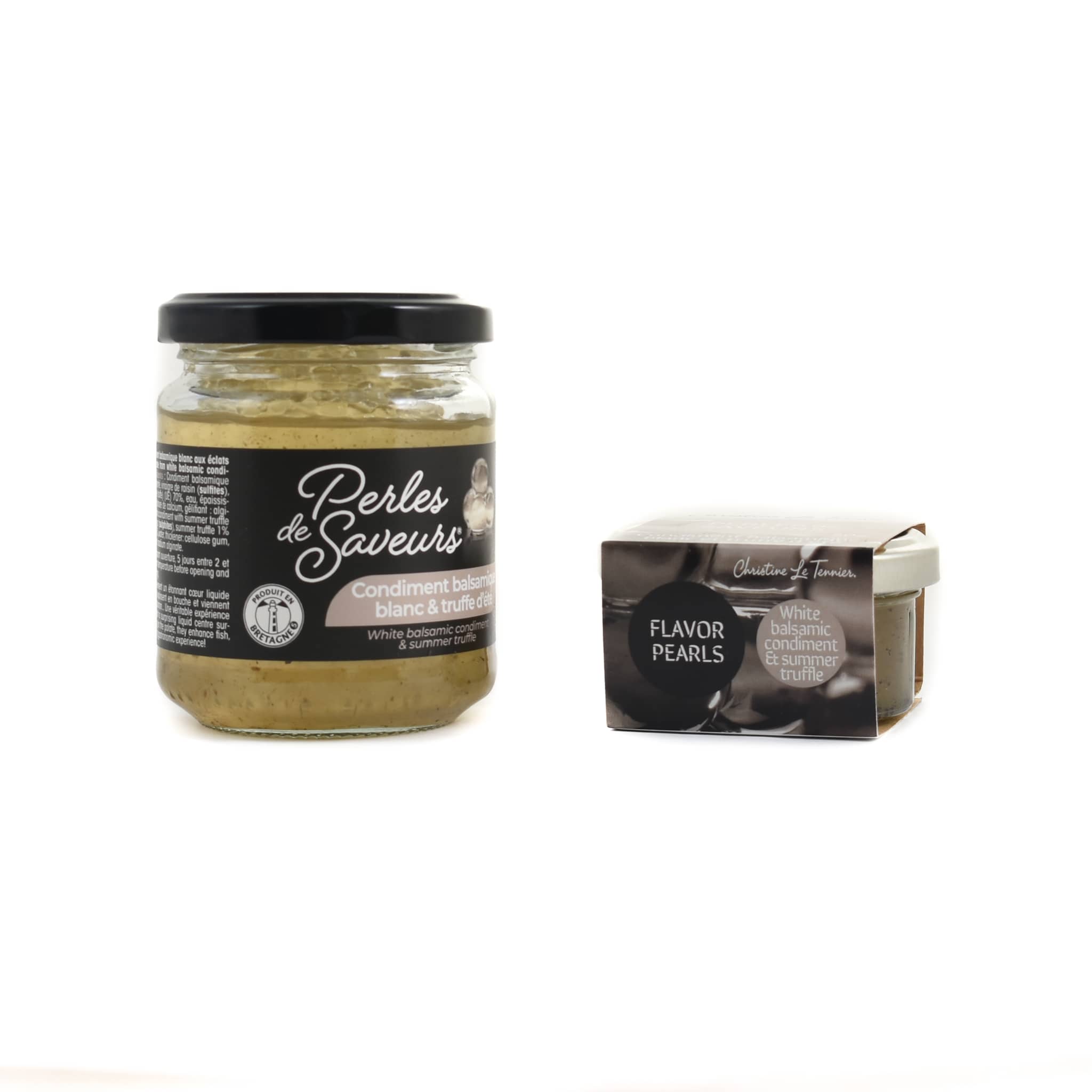 Christine Le Tennier White Balsamic and Black Truffle Flavor Pearls