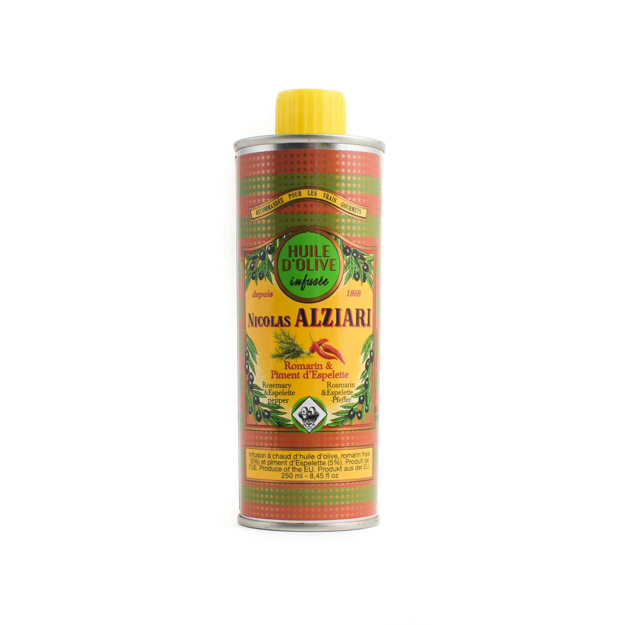 Nicolas Alziari Rosemary & Espelette Pepper Olive Oil, 250ml