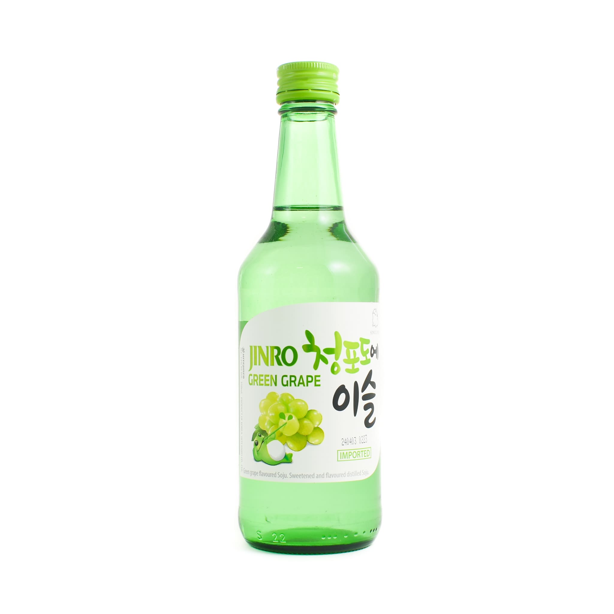 Jinro Chamisul Green Grape Soju 13%ABV, 350ml