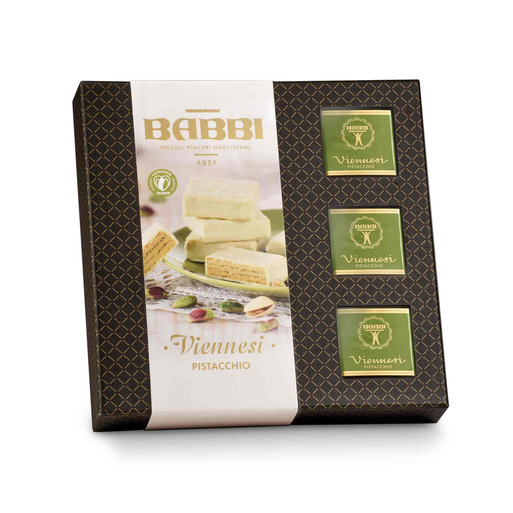 Babbi Viennesi Pistachio De Luxe Wafers, 9 pieces