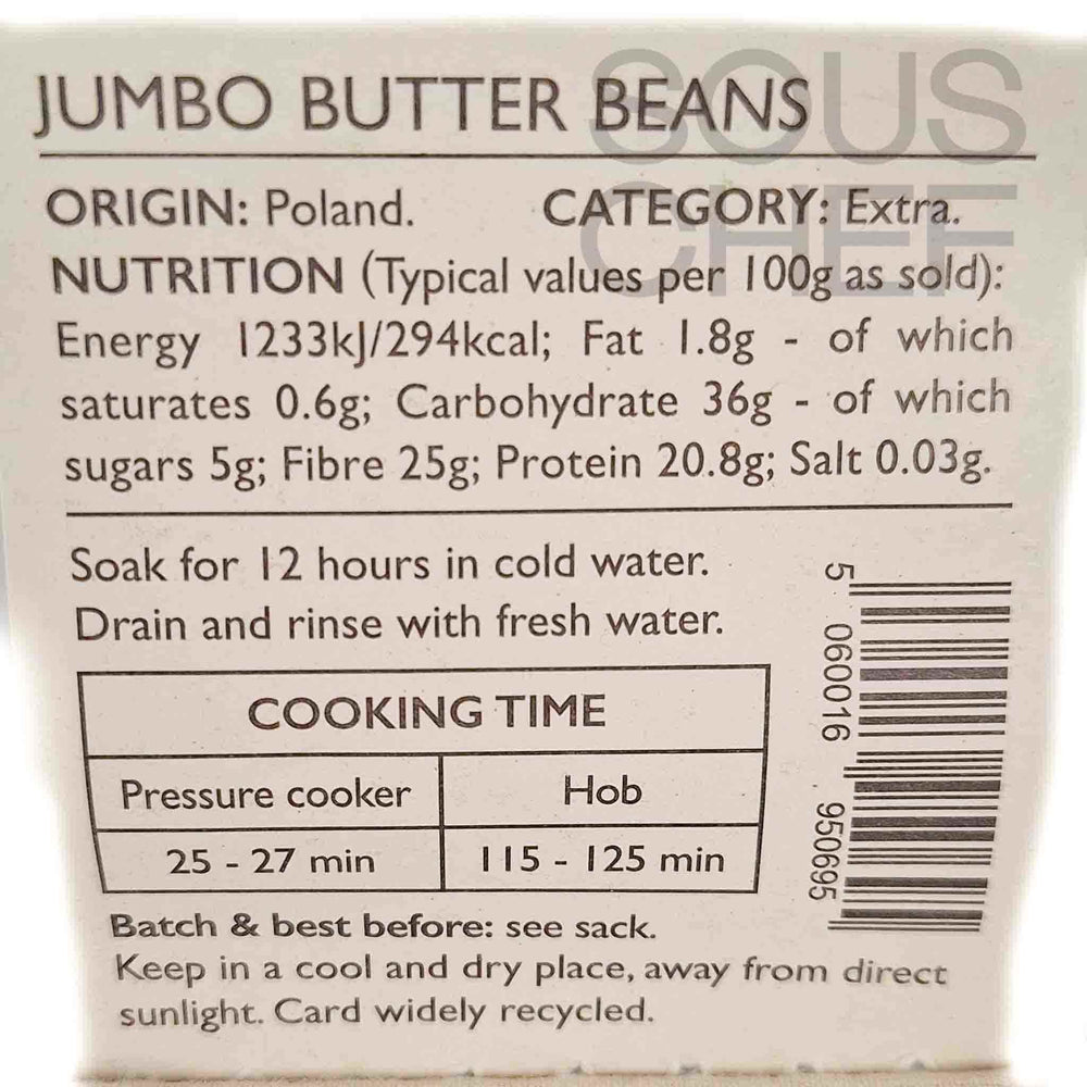 Brindisa Epic Judion Beans Ingredients and Nutritional Information