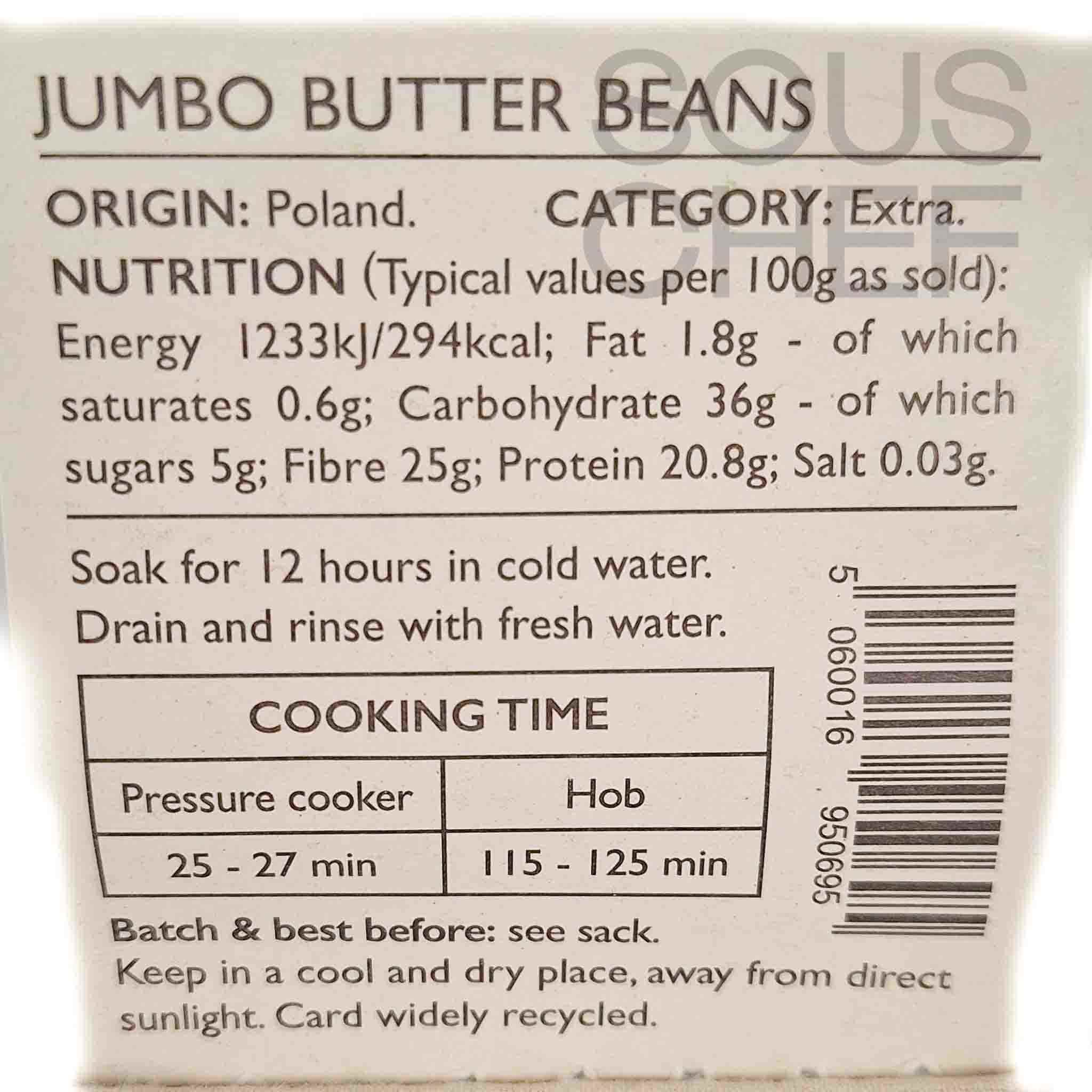 Brindisa Epic Judion Beans Ingredients and Nutritional Information