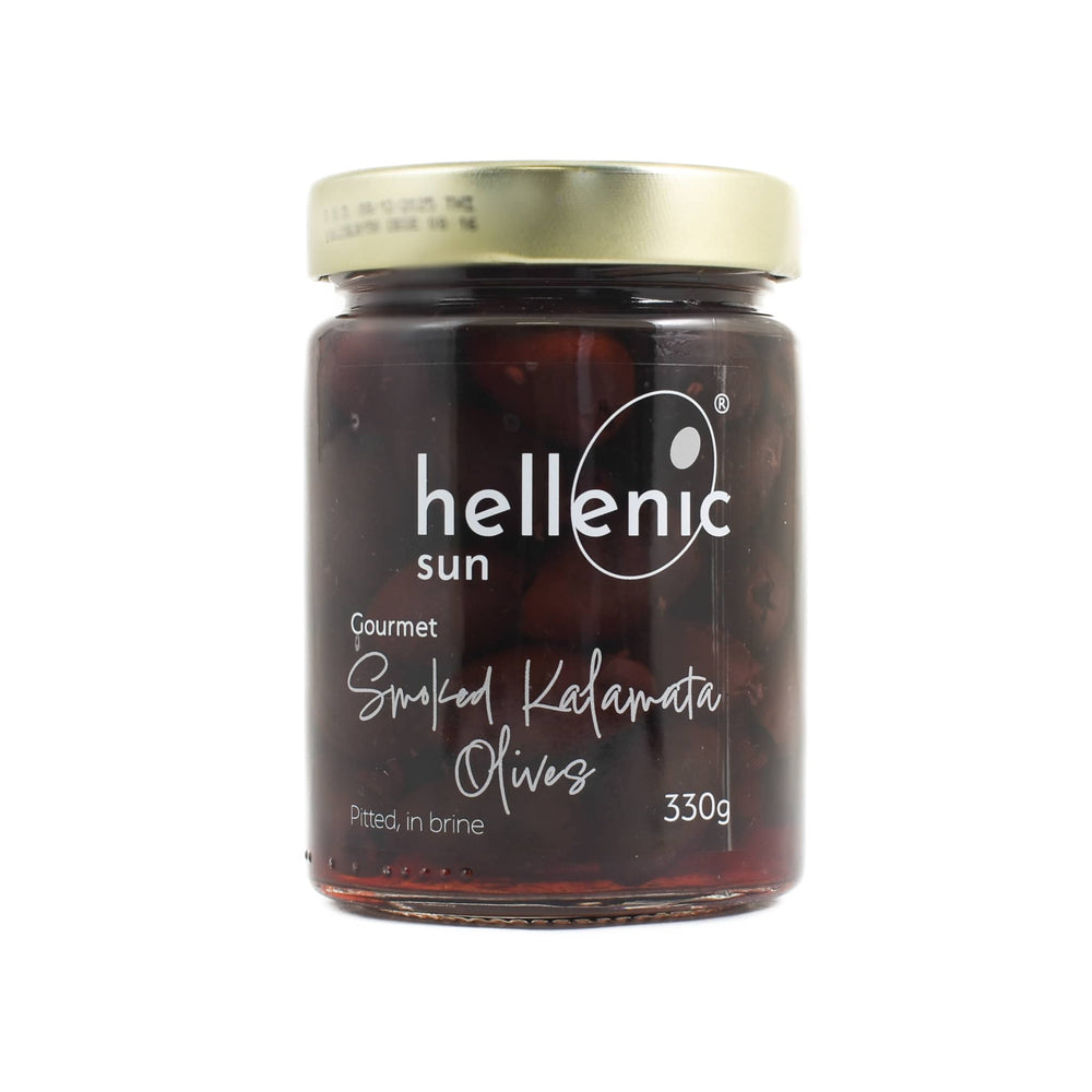 Hellenic Sun Smoked Pitted Kalamata Olives, 330g