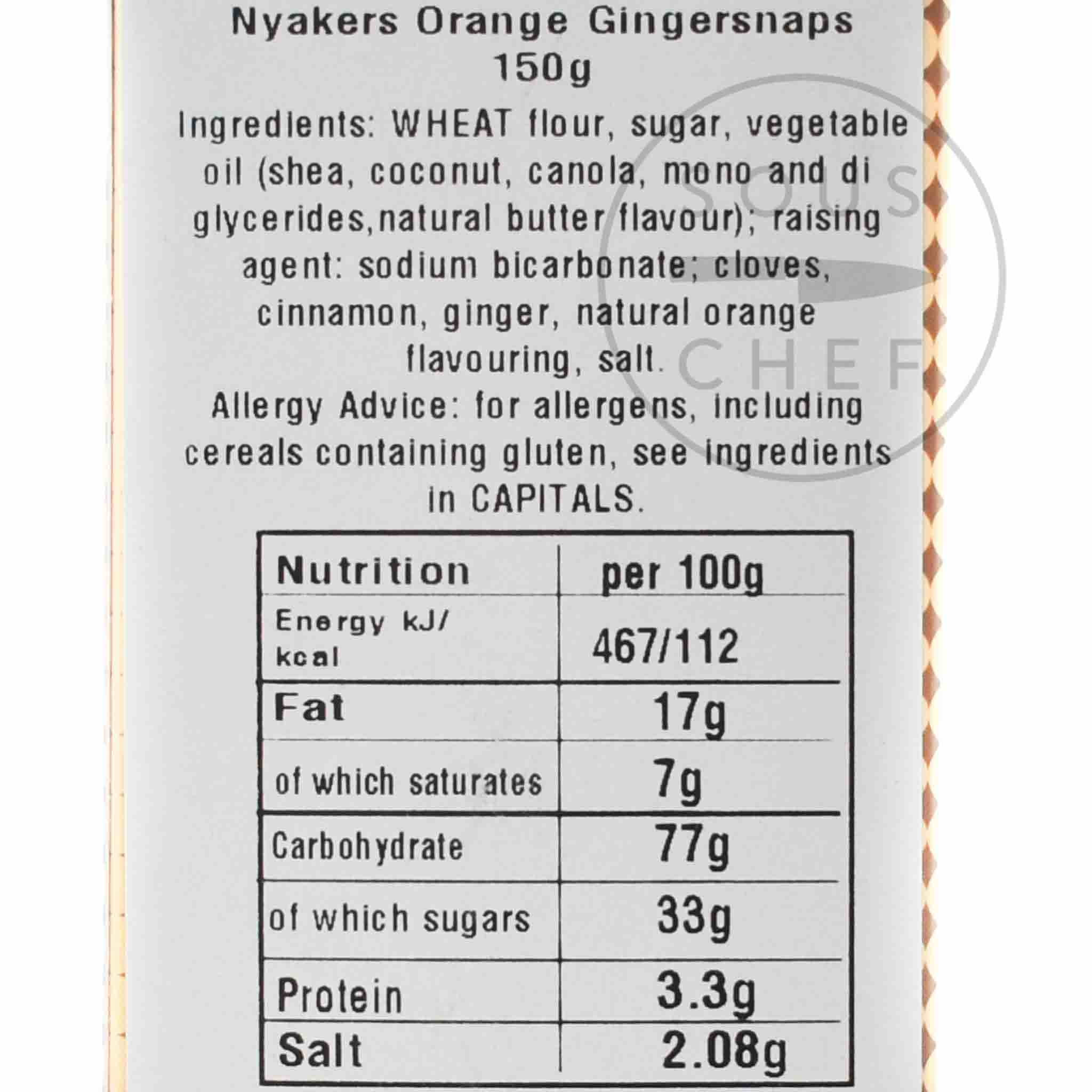 Nyakers Swedish Orange Ginger Biscuits, 150g