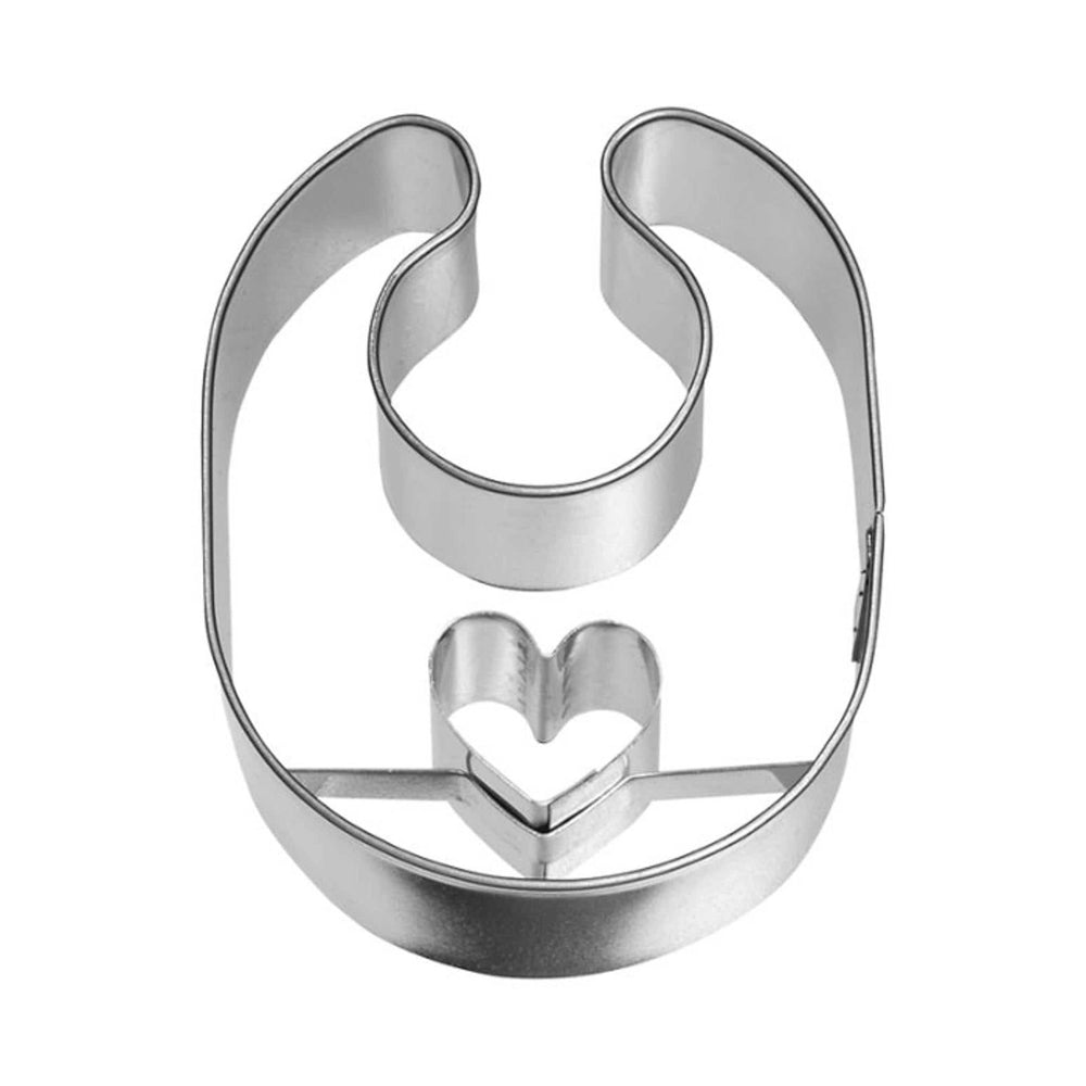 Stainless Steel Baby Bib Cookie Cutter, 6cm