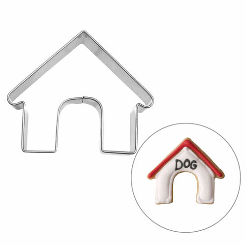 Stainless Steel Dog House Cookie Cutter, 6cm