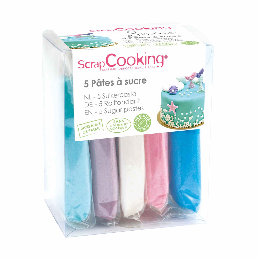 Scrap Cooking Set of 5 Cool Tones Sugar Pastes