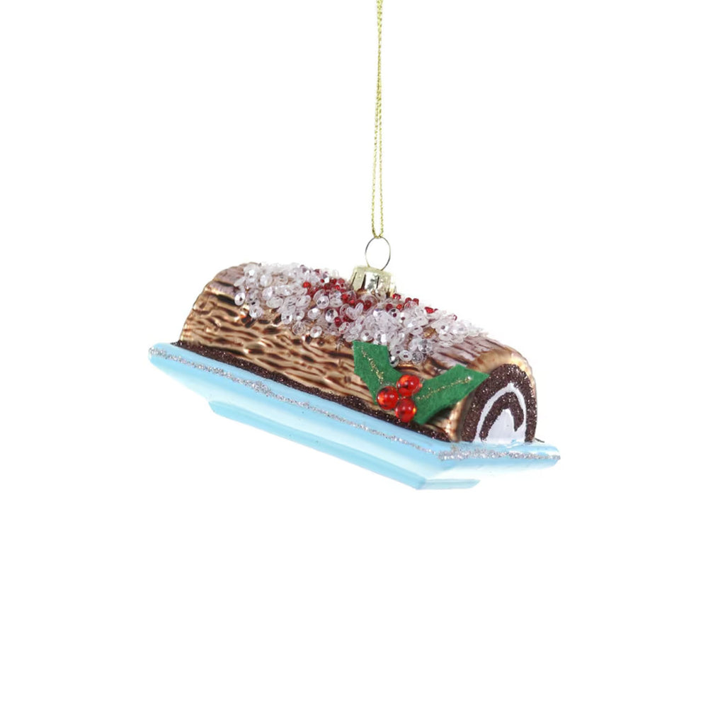 Yule Log Bauble Tree Decoration