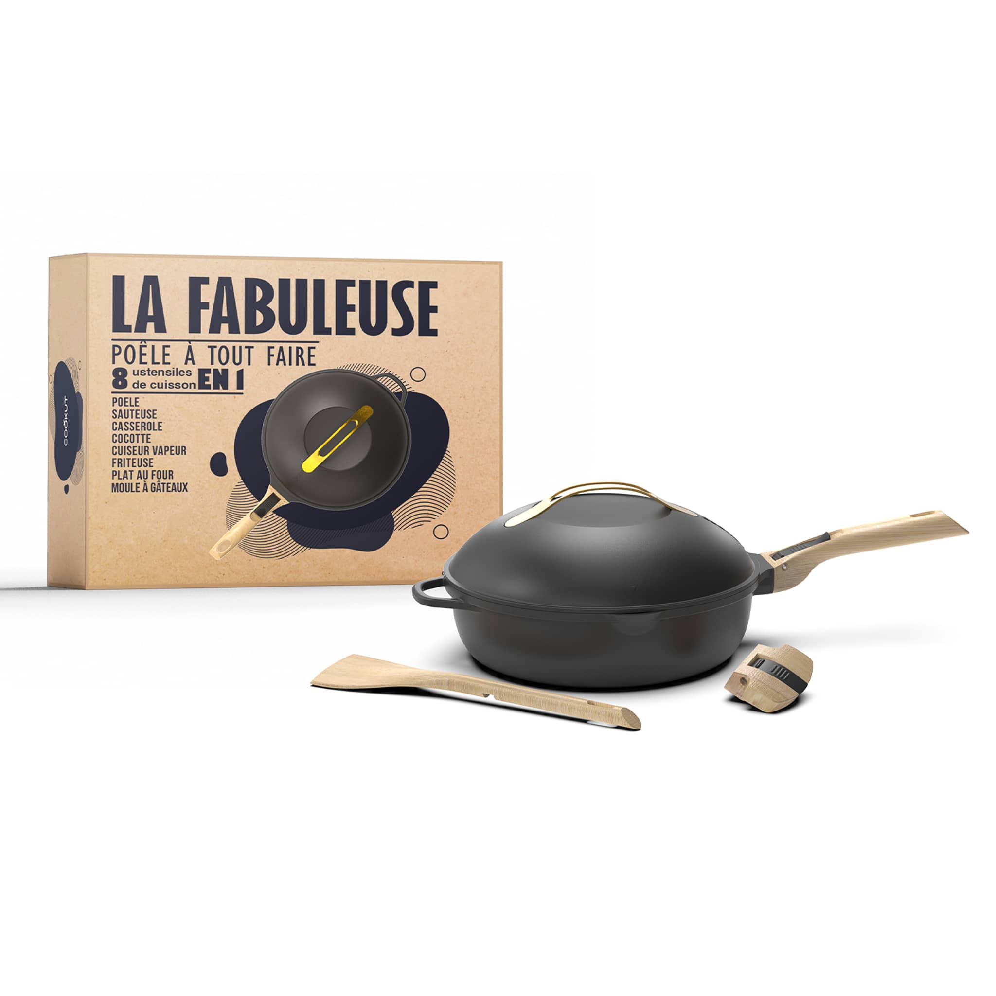 Cookut Lightweight Non-Stick Black Fabulous Pan, 28cm, BPA-Free