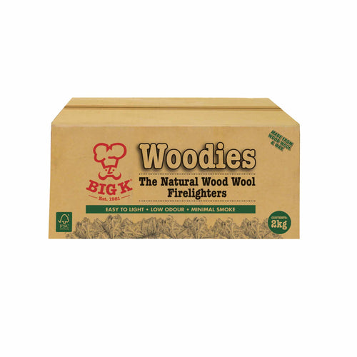 Big K Woodies Natural Wood Wool Firelighters, 2kg