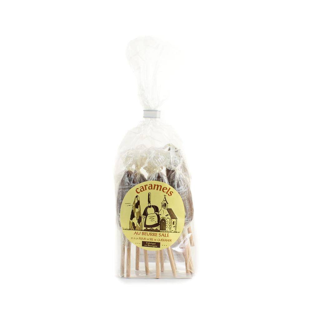 Bag of 12 French Salted Butter Caramel Lollipops, 176g