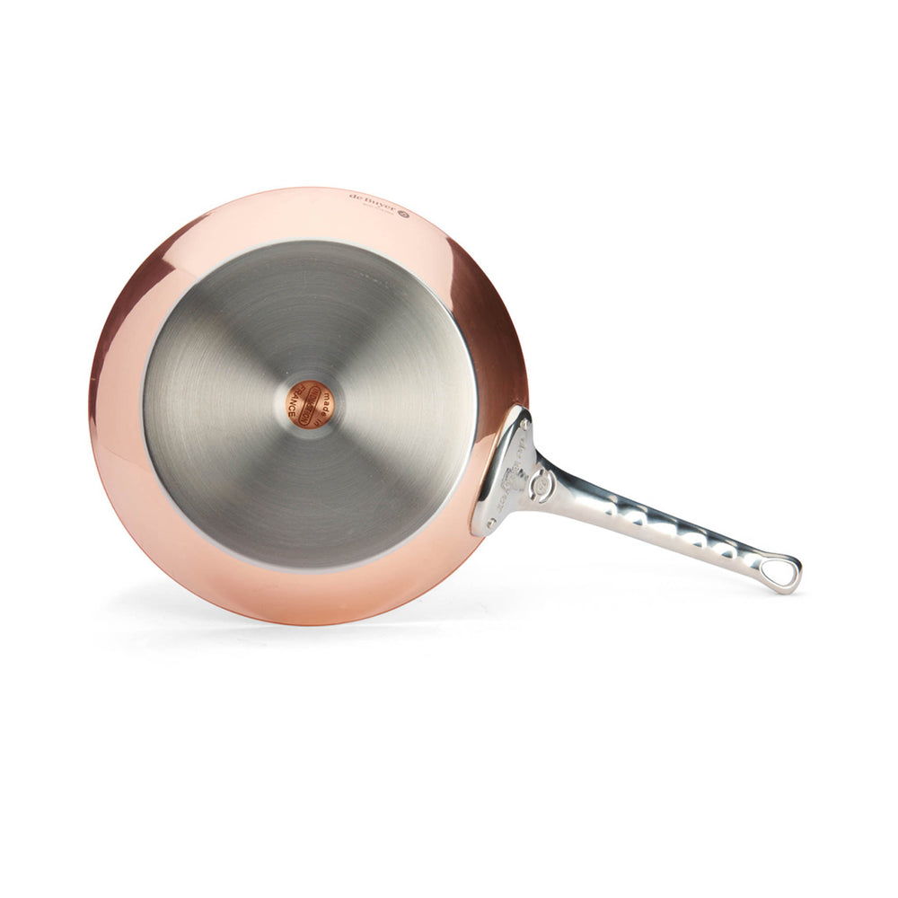 De Buyer Prima Matera Induction Copper Frying Pan with Stainless Steel Handle