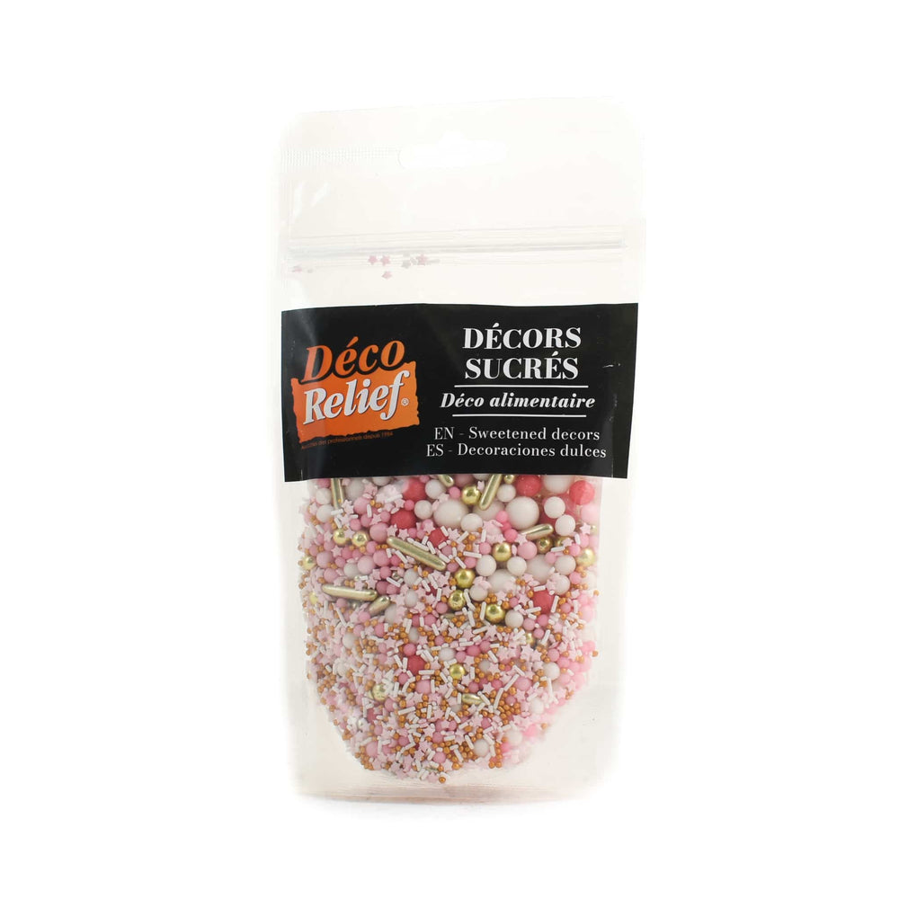 Deco Relief Pink & Gold Decorating Mix, 150g