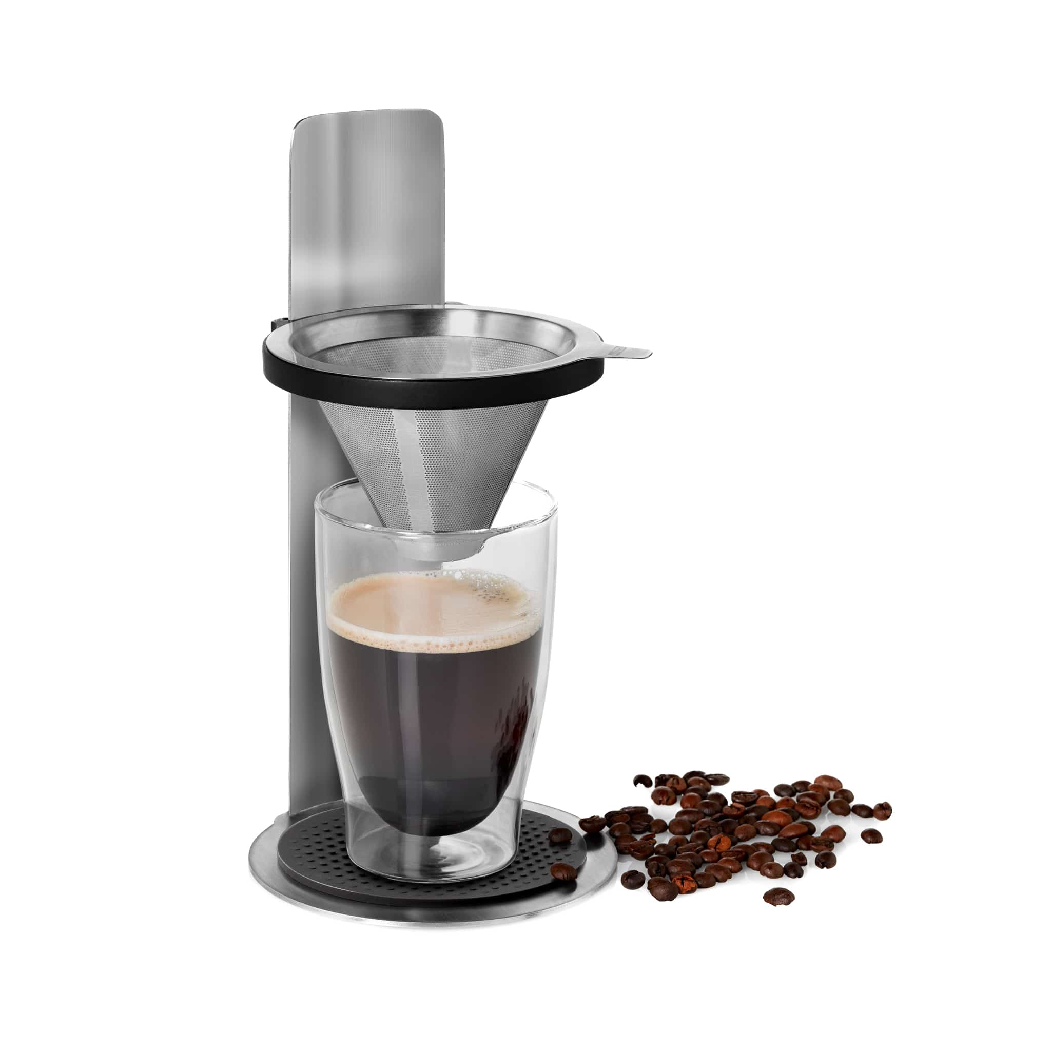 AdHoc Mr. Brew Stainless Steel Slow Drip Coffee Maker with coffee