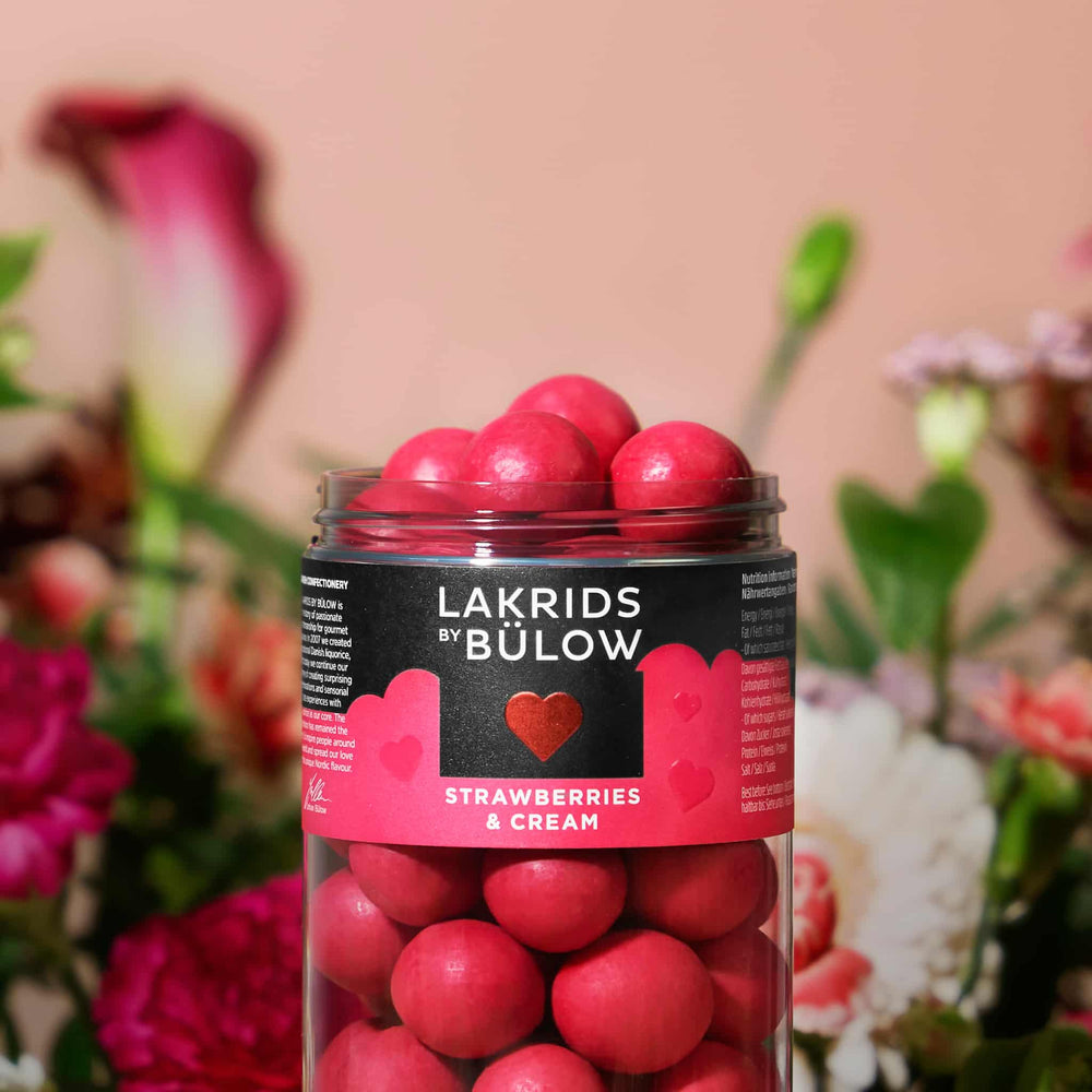 Lakrids LOVE Strawberries & Cream Chocolate Coated Liquorice