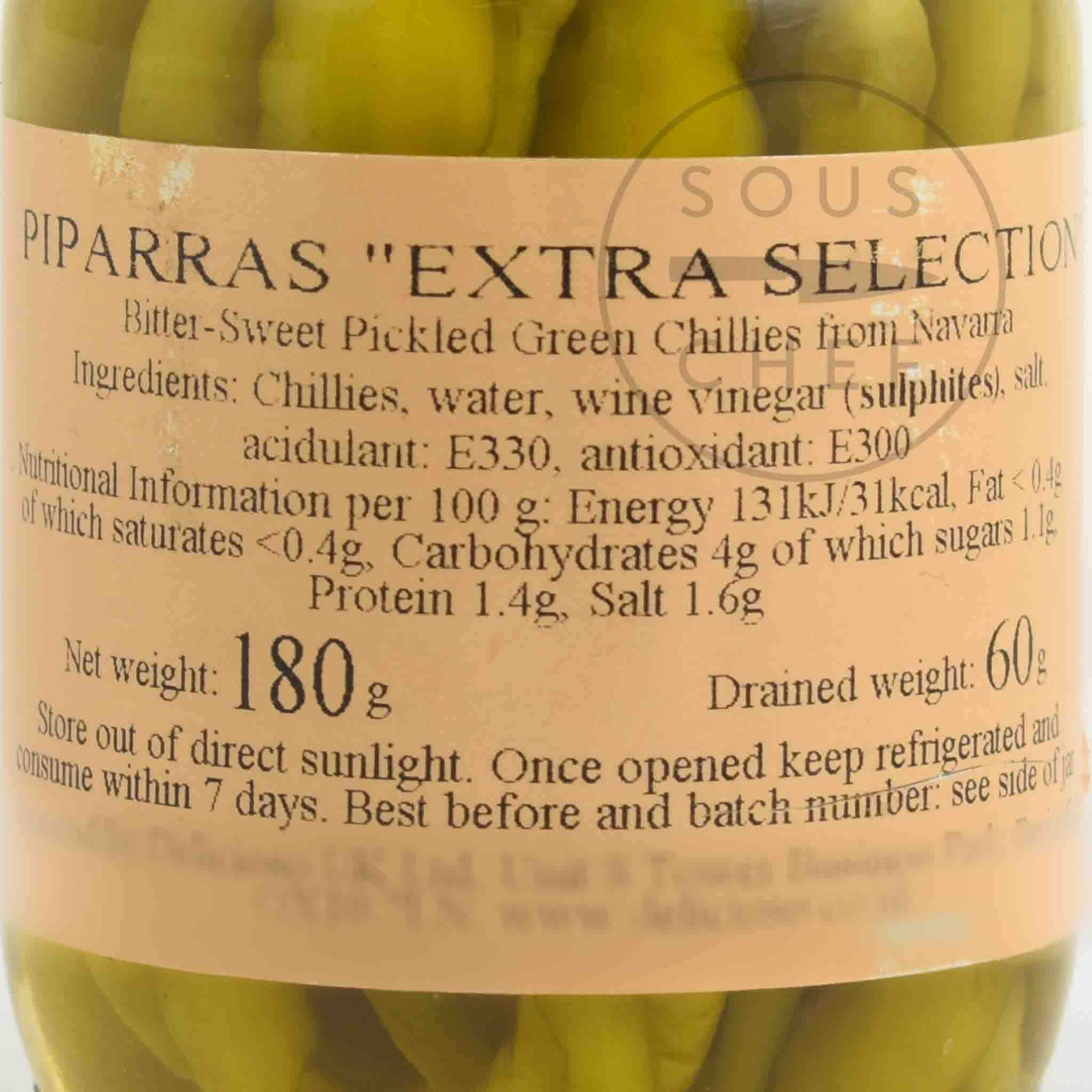 Ubidea Piparras Navarra Chilli Peppers, 180g