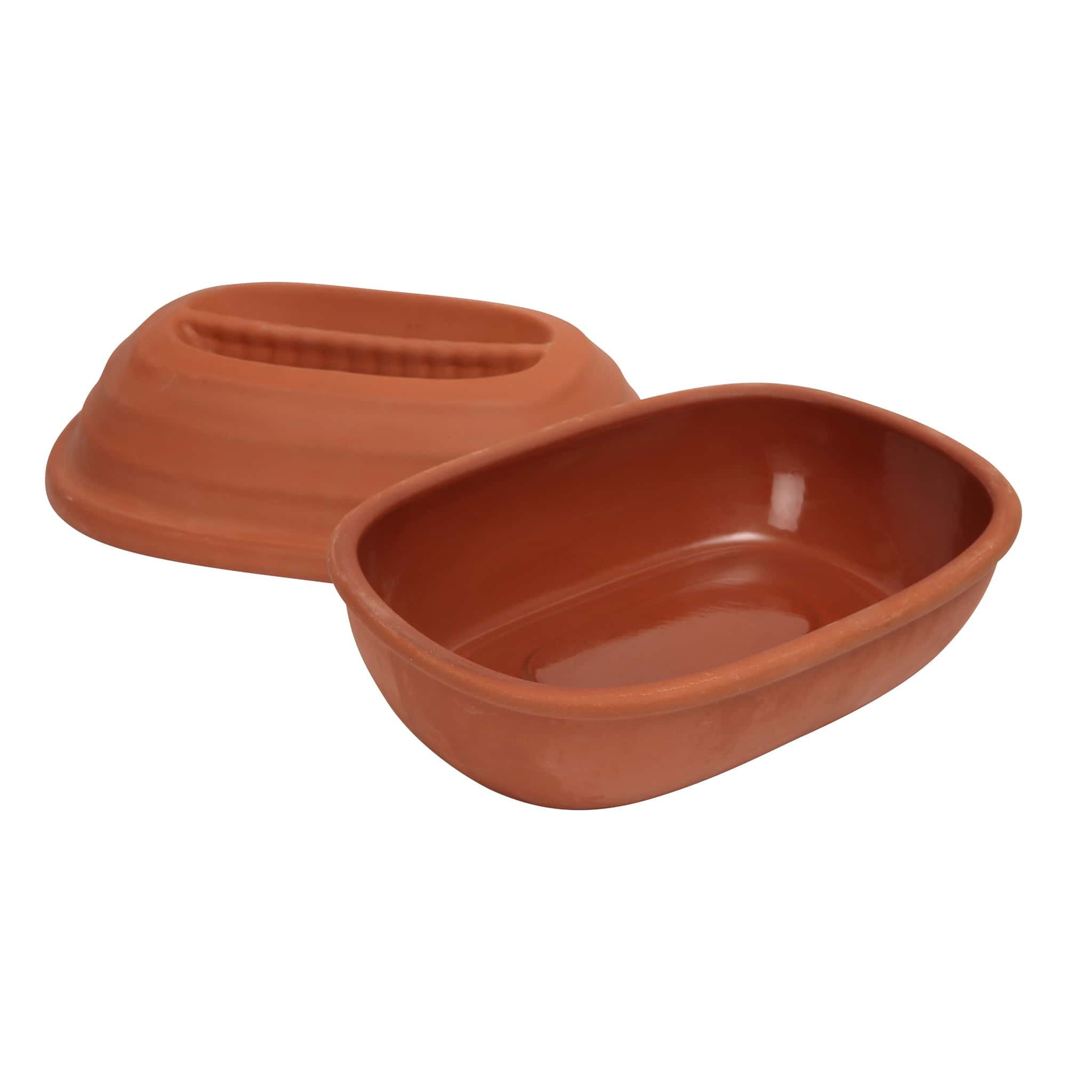 Dexam Terracotta Chicken Roaster with Lid, 21x30cm