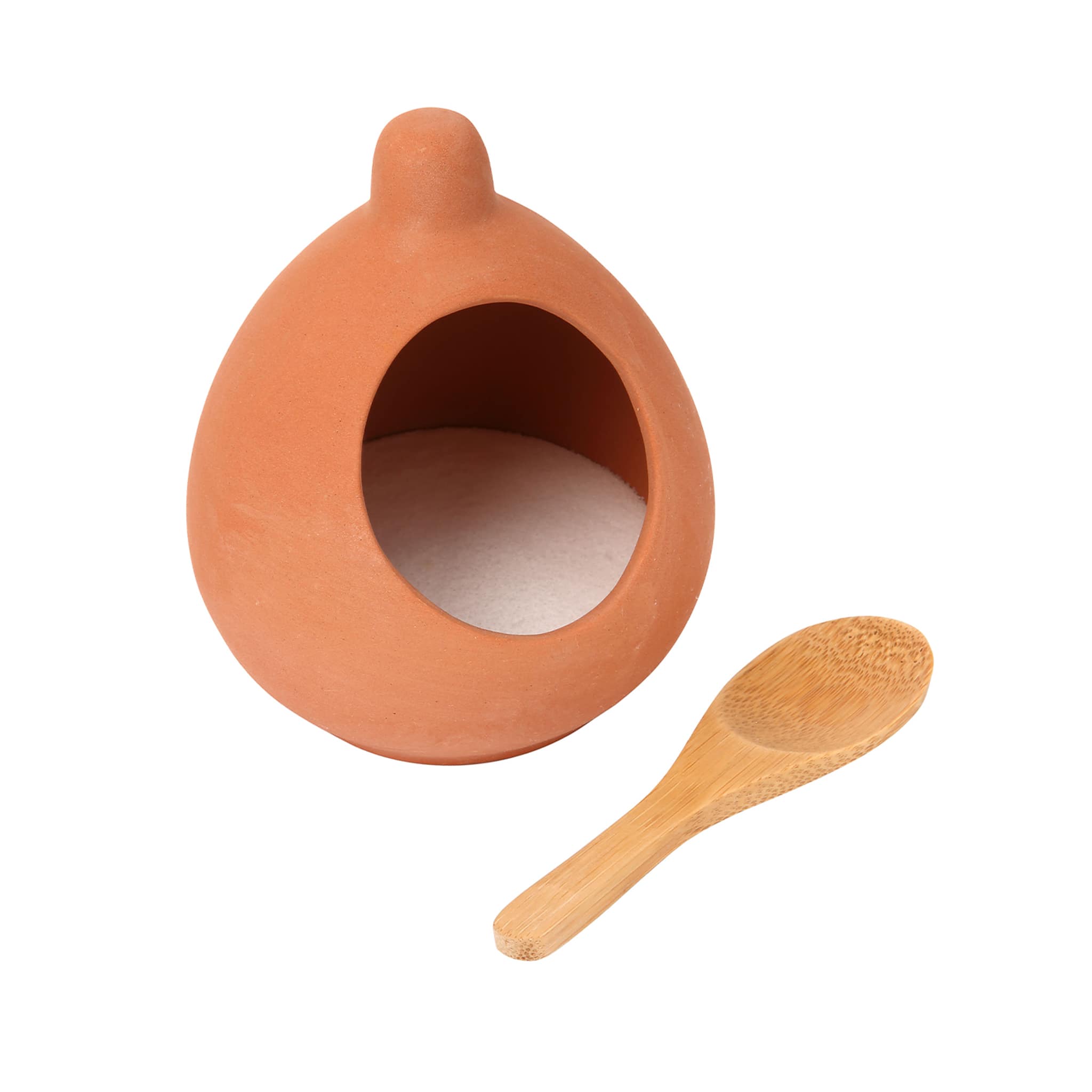 Dexam Terracotta Salt Cellar with Spoon