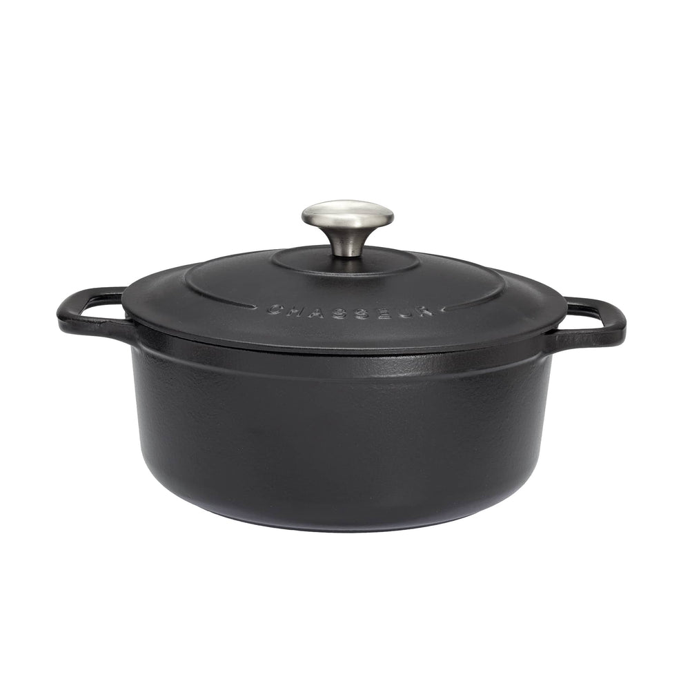 Chasseur Black Cast Iron Dutch Oven, 24cm