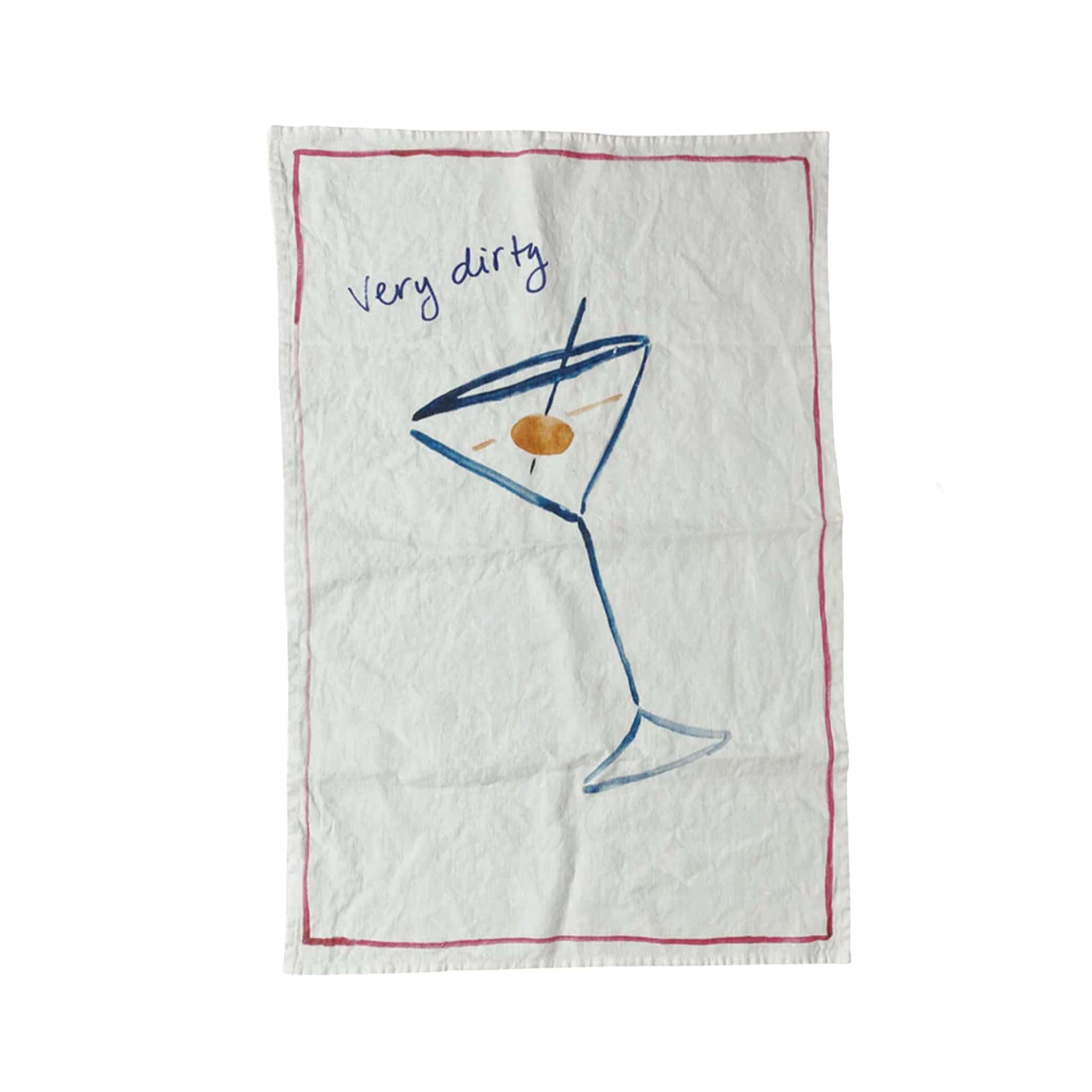 Dinette Very Dirty Martini Linen Tea Towel