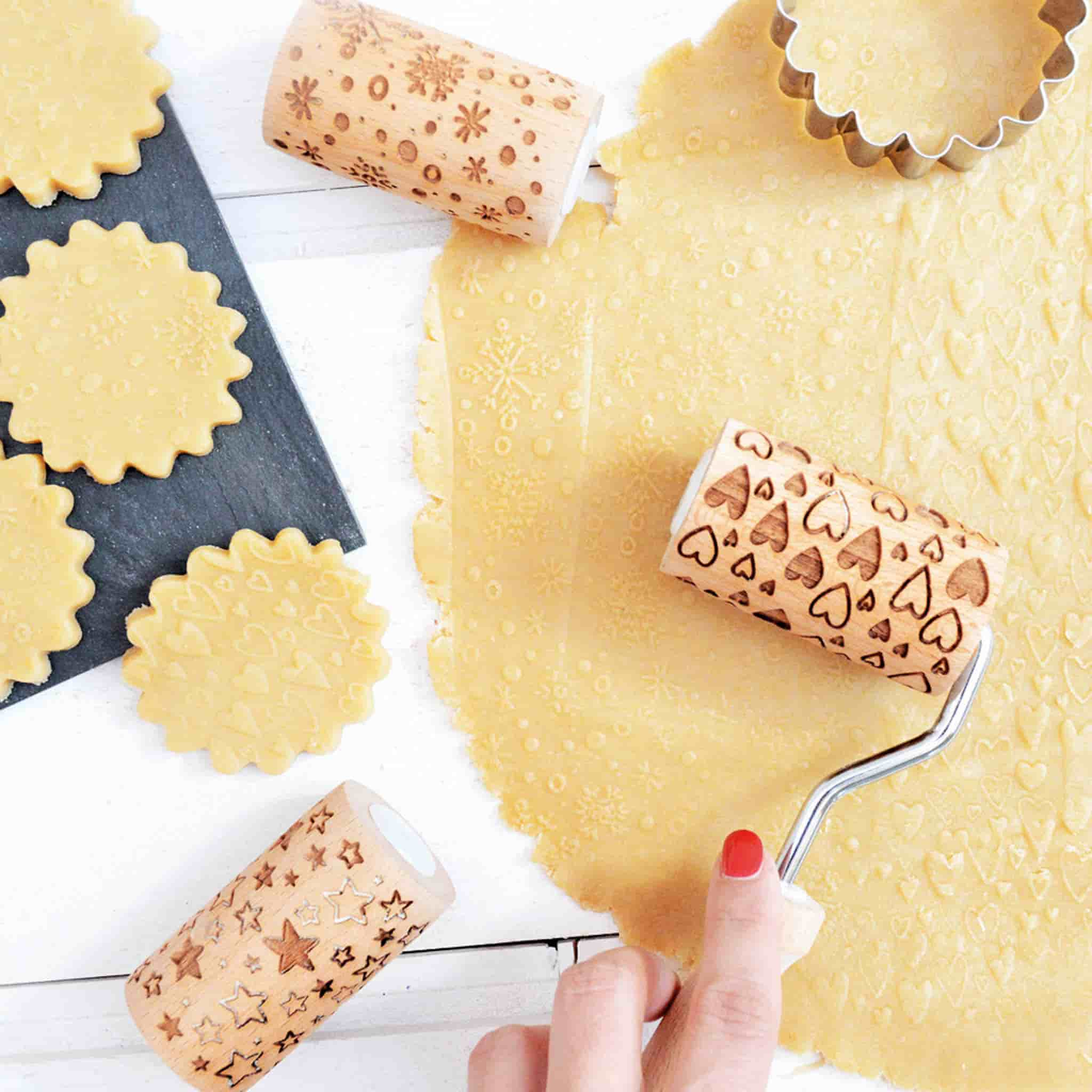 Interchangeable Wooden Biscuit Design Embosser